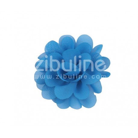 Fleur chiffon - Bleu