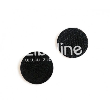 Pastille velcro ronde - Noir