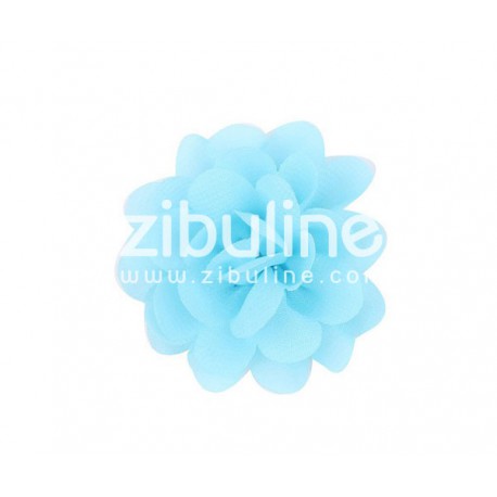 Fleur chiffon - Bleu clair