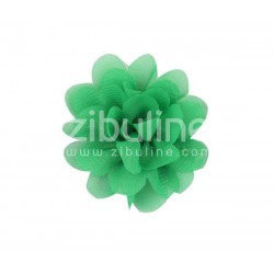 Fleur chiffon - Vert foncé