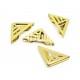 Coins métal - "Triangle ajourés rayé" dorés