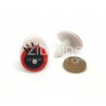 Yeux de sécurité - Oval rouge / blanc 18x28 mm