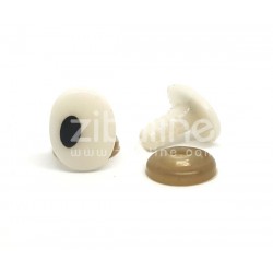 Yeux de sécurité - Oval blanc pupille ovale 12x16 mm
