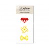 Sujets acryliques - Diamant / moulin / noeud rouge / jaune