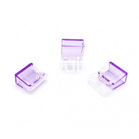 Clip plastique 18 mm - Violet translucide