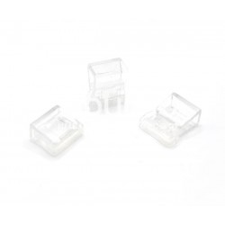 Clip plastique 18 mm - Blanc translucide