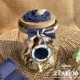 Ruban mousseline de soie - Bleu indigo