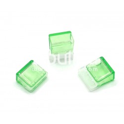 Clip plastique 18 mm - Vert translucide