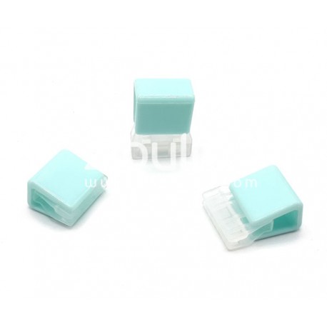 Clip plastique 18 mm - Turquoise opaque