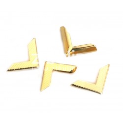 Coins métal - Simples rayés dorés