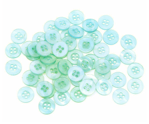 Boutons 15mm vert eau Zibuline