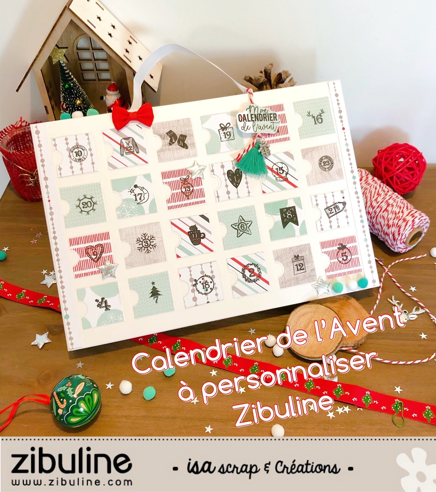 Calendrier De L'avent Vide à Remplir Action Tuto Calendrier de l’Avent vide à customiser – Isa Scrap & Créations